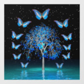 Butterfly-Kristallbaum Fensteraufkleber (Blatt)