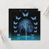 Butterfly-Kristallbaum Karte (Vorderseite/Rückseite Beispiel)