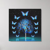 Butterfly-Kristallbaum Leinwanddruck (Vorderseite)