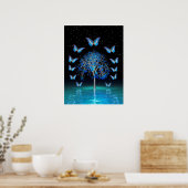 Butterfly-Kristallbaum Poster (Küche)