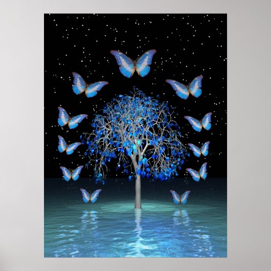Butterfly-Kristallbaum Poster (Vorne)