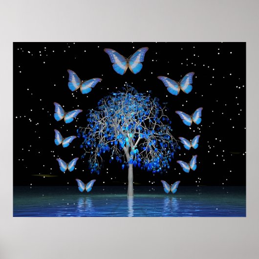 Butterfly-Kristallbaum Poster (Vorne)