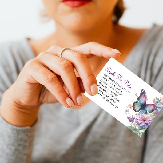 Butterfly-Küsse & Baby-Wunschkarte Begleitkarte