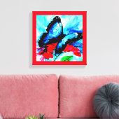Butterfly küsst Aquarelldruck Leinwanddruck (Insitu (Wohnzimmer))
