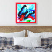 Butterfly küsst Aquarelldruck Leinwanddruck (Insitu (Schlafzimmer))
