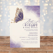 Butterfly küsst Lila Glitzer Kinderdusche Einladung