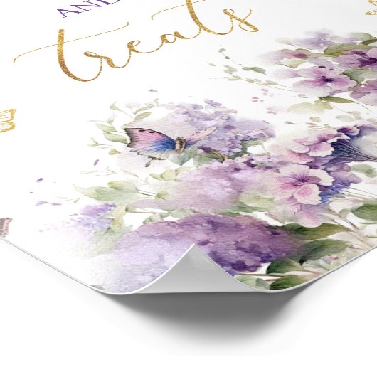 Butterfly küsst Süßigkeiten Leckereien Blume Babyd Poster (Ecke)