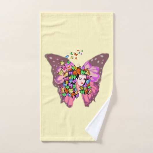Butterfly Lady Bath Handtuch Set (Handtuch)