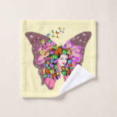 Butterfly Lady Bath Handtuch Set (Waschlappen)