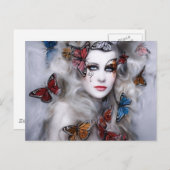 Butterfly Lady Postkarte (Vorne/Hinten)