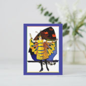 Butterfly Lady Postkarte (Stehend Vorderseite)