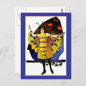 Butterfly Lady Postkarte (Vorne/Hinten)