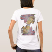 Butterfly landing on flower beautiful T-Shirt (Rückseite)