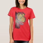 Butterfly landing on flower beautiful T-Shirt (Vorderseite)