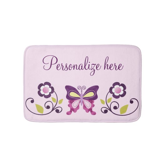 Butterfly Lane Badezimmer Mat Badematte (Vorderseite)