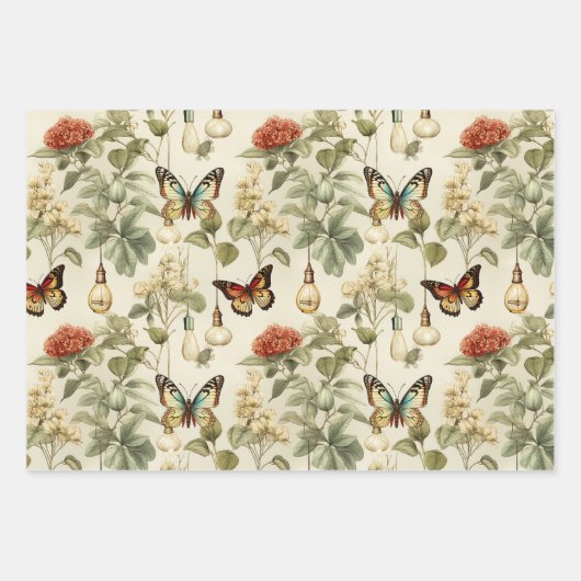 Butterfly Lantern Botanischer Garten Geschenkpapier Set (Vorderseite 2)