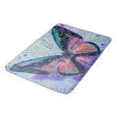 Butterfly Large Bath Mat Blue Badematte (Schrägansicht)