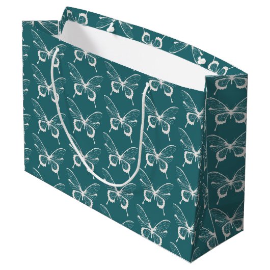 Butterfly Large Gift Bag Große Geschenktüte (Rückseite Schrägansicht)
