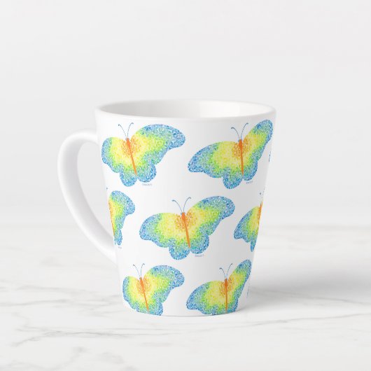 Butterfly Latte Tasse (Linke Ecke)