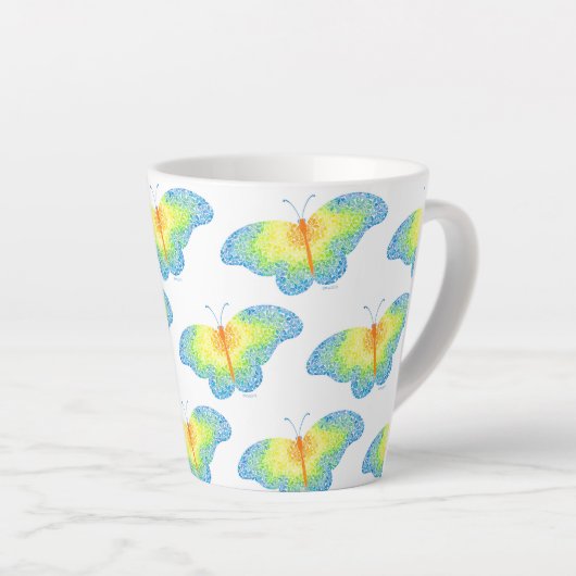 Butterfly Latte Tasse (Rechte Ecke)