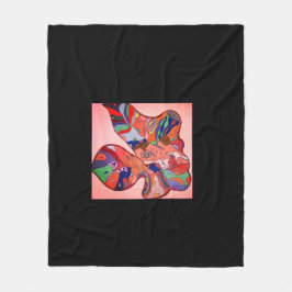 Butterfly Leaf Portrait Fleecedecke