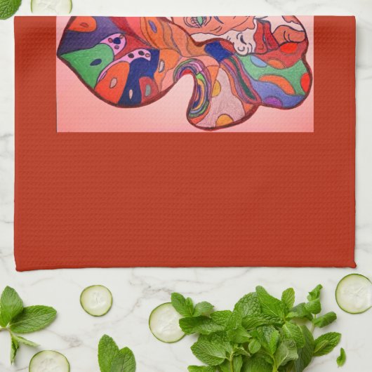 Butterfly Leaf Portrait Kitchen Towel Geschirrtuch (Gefaltet)