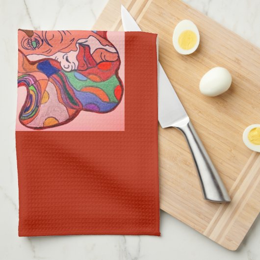 Butterfly Leaf Portrait Kitchen Towel Geschirrtuch (Viertel Falte)