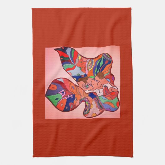 Butterfly Leaf Portrait Kitchen Towel Geschirrtuch (Vertikal)