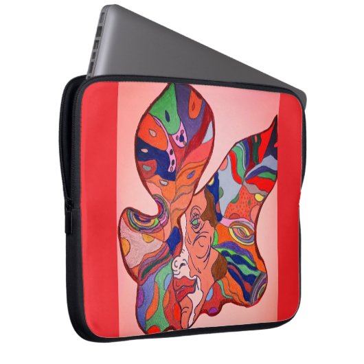 Butterfly Leaf Portrait Laptop Sleeve (Vorne Rechts)