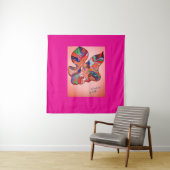 Butterfly Leaf Portrait Square Tapestry Wandteppich (Beispiel)