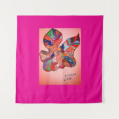Butterfly Leaf Portrait Square Tapestry Wandteppich (Vorderseite)