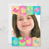 Butterfly-lebendige Geburtstagskarte Einladung (Rückseite)