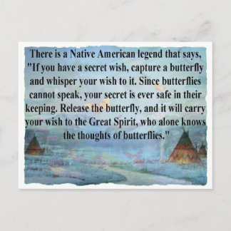 Butterfly-Legende Postkarte