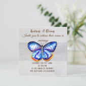 Butterfly-Leinwand-Einladung Einladung (Stehend Vorderseite)