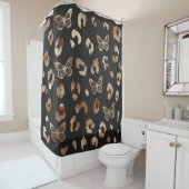 Butterfly Leopard Black Pattern Duschvorhang (Beispiel)