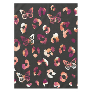 Butterfly Leopard Black Tableclout Tischdecke