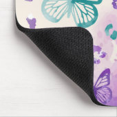 Butterfly Leopard Lila weiß Mousepad (Ecke)