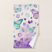 Butterfly Leopard White Badhandtuch Set (Handtuch)