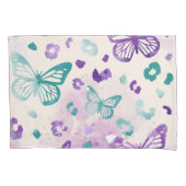 Butterfly Leopard White Kissenbezug (Vorderseite-Links)