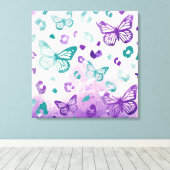 Butterfly Leopard White Leinwanddruck (Insitu (Holzboden))