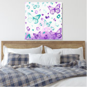 Butterfly Leopard White Leinwanddruck (Insitu (Schlafzimmer))
