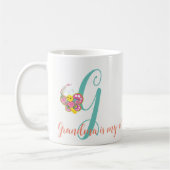 Butterfly Letter G Floral Tasse (Links)