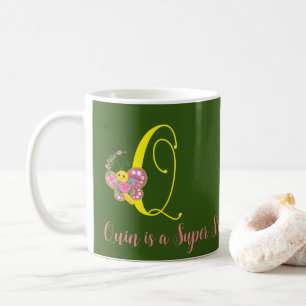 Butterfly Letter Q Bloral-Tasse Kaffeetasse