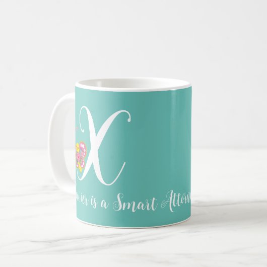 Butterfly Letter X Tasse (Vorderseite Links)