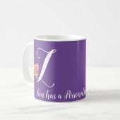Butterfly Letter Z Floral Tasse (Vorderseite Links)
