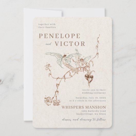 Butterfly-Liebe-Einladung Einladung (Vorderseite)