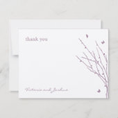 Butterfly-Liebe Hochzeit Dankeschön Karten (Lila) (Vorderseite)