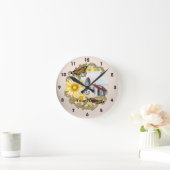 Butterfly Lighthouse Clock Runde Wanduhr (Zuhause)