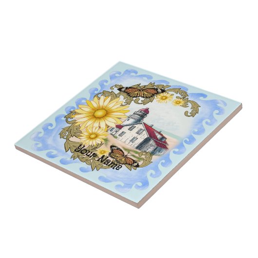 Butterfly Lighthouse Fliese (Seite)