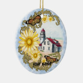 Butterfly Lighthouse Keramik Ornament (Rechts)
